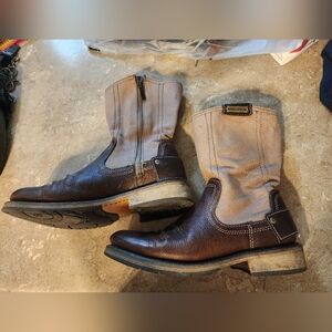 Harley-Davidson tan/brown cowgirl style boots. GUC. Women's 8½